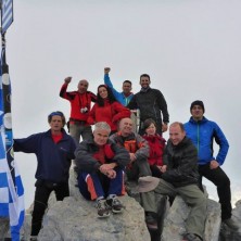 Η ομάδα στην κορυφή του Μύτικα (2.917μ)